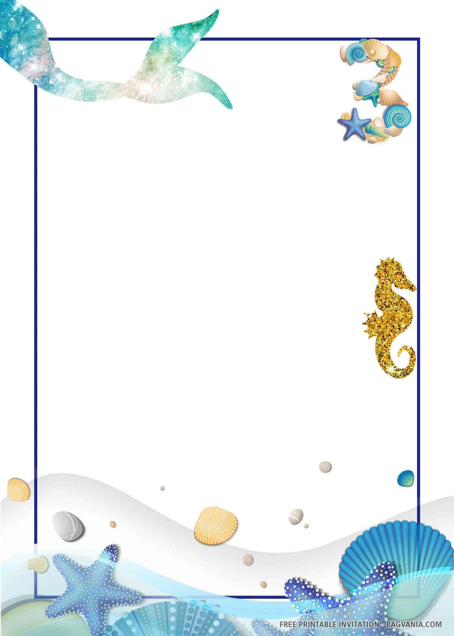 FREE PRINTABLE) – Mermaid Birthday Invitation Templates - Worksheets Library free-printable-mermaid-birthday-invitation-templates-worksheets-library