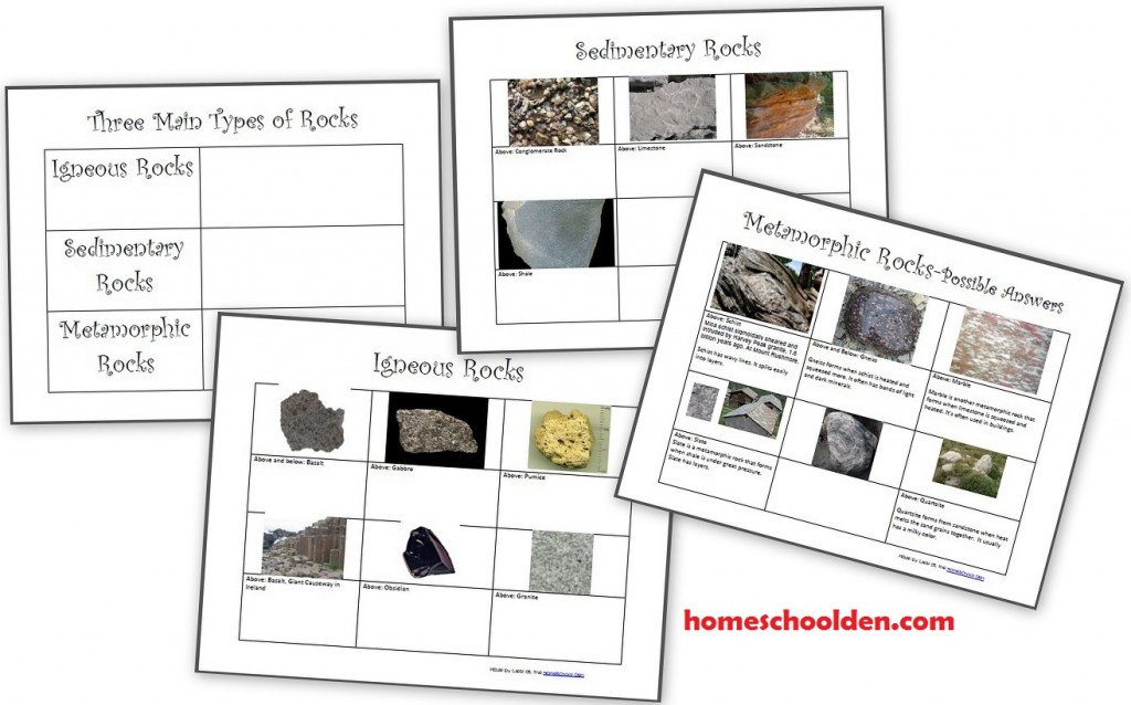 The Three Types of Rocks- Our Activities and a Free Worksheet ...