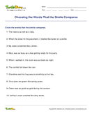 4th Grade Metaphors Similes Worksheets | Turtle Diary