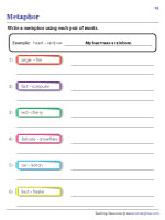 Metaphor Worksheets