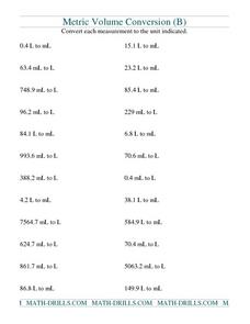 metric conversion worksheet 4th grade