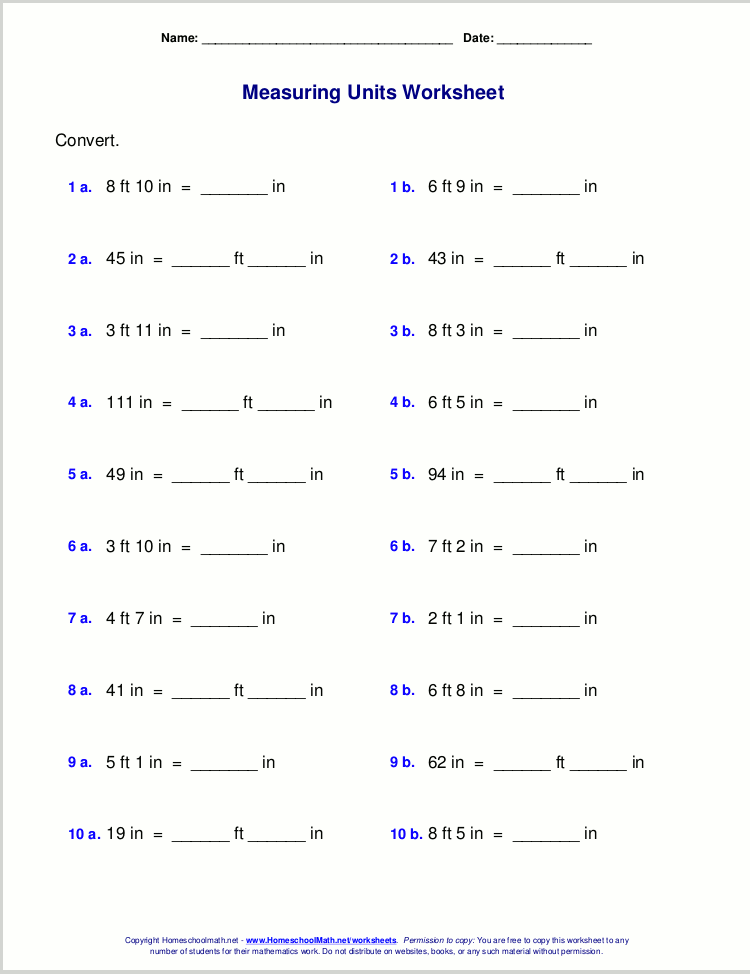 metric system worksheet middle school
