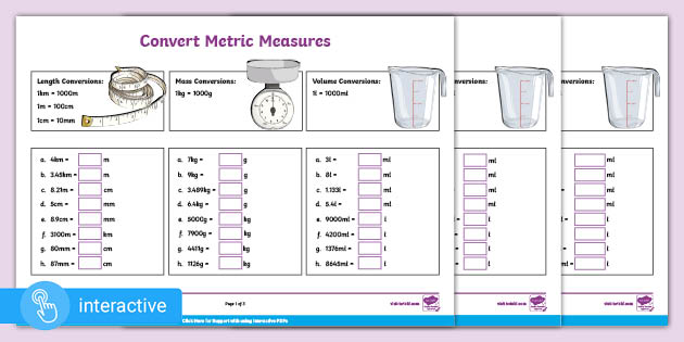 ? White Rose Maths Supporting Year 6: Convert Metric Measures
