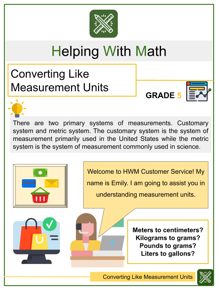 metric worksheet for 5th grade