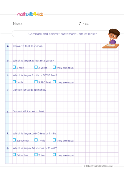 Grade 5 measurement worksheets: Customary and metric conversion