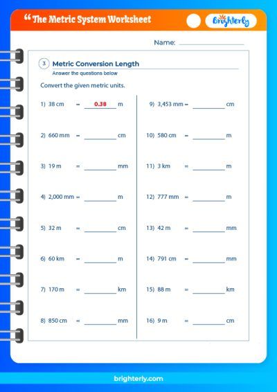 metrics worksheet answers