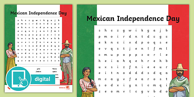 Mexican Independence Day Word Search (Lehrer gemacht)