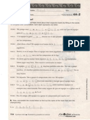 mi equipo es mejor worksheet answers