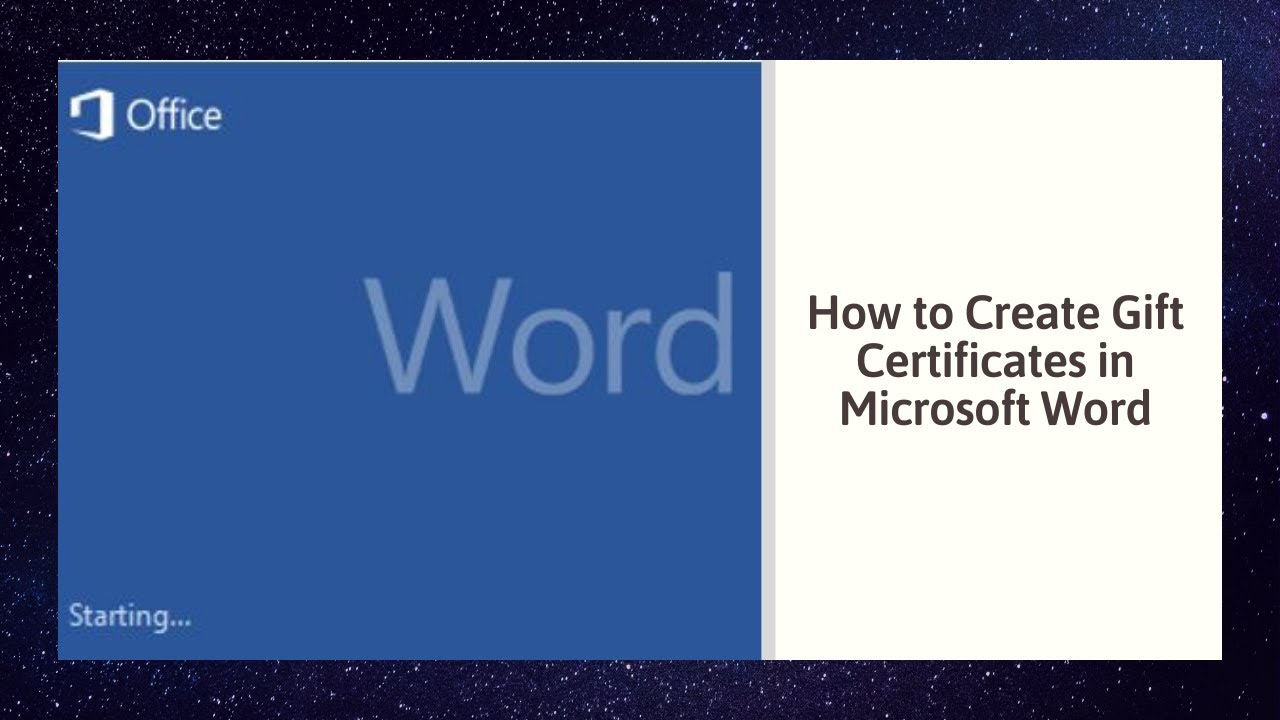 How to Create Gift Certificates in Microsoft Word