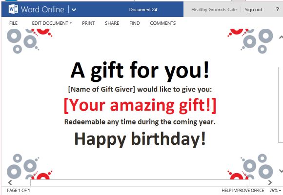 Best Gift Certificate Templates For Word Online