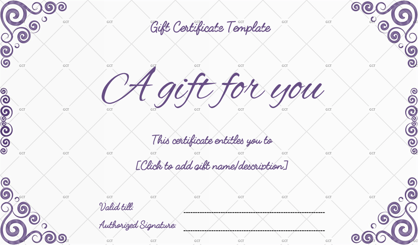 SNA Rounds Gift Certificate Template - for Word