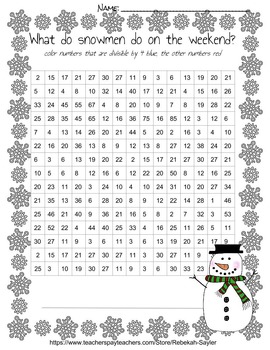 Division and Divisibility No Prep Worksheets- Christmas Theme