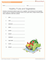 middle school health worksheet