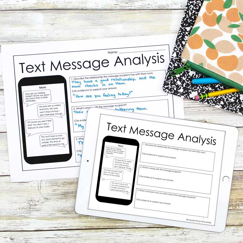 Inference Worksheets &  Activities for Middle School - Read Write ...