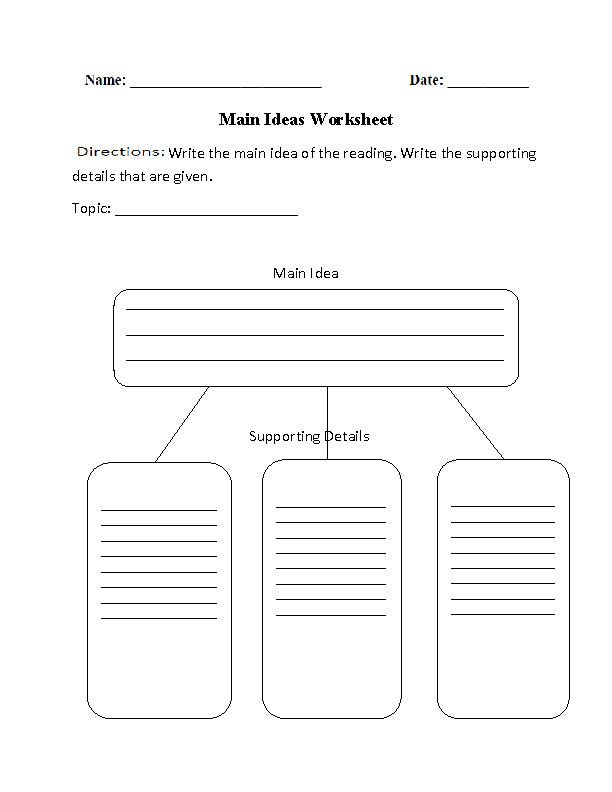 middle school reading comprehension worksheet