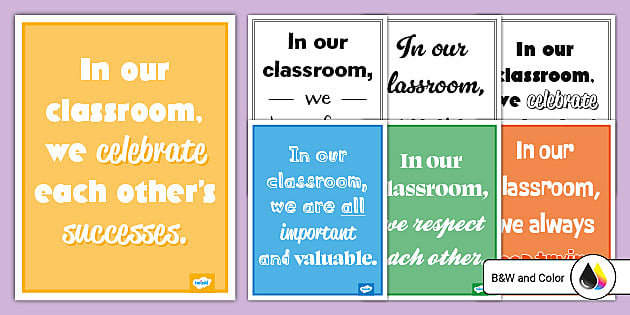 Amazon.com: Class Rules Junior High Middle School Classroom Poster ...