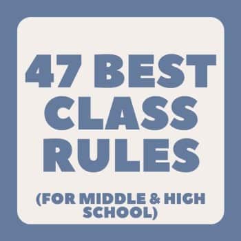 22 Classroom Rules For Middle School