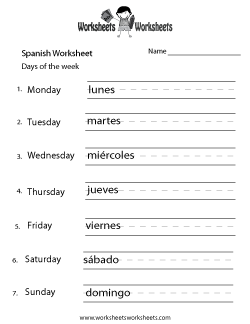 Spanish Worksheets | Worksheets Worksheets