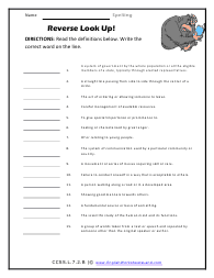 middle school spelling worksheet