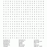 middle school word search worksheet