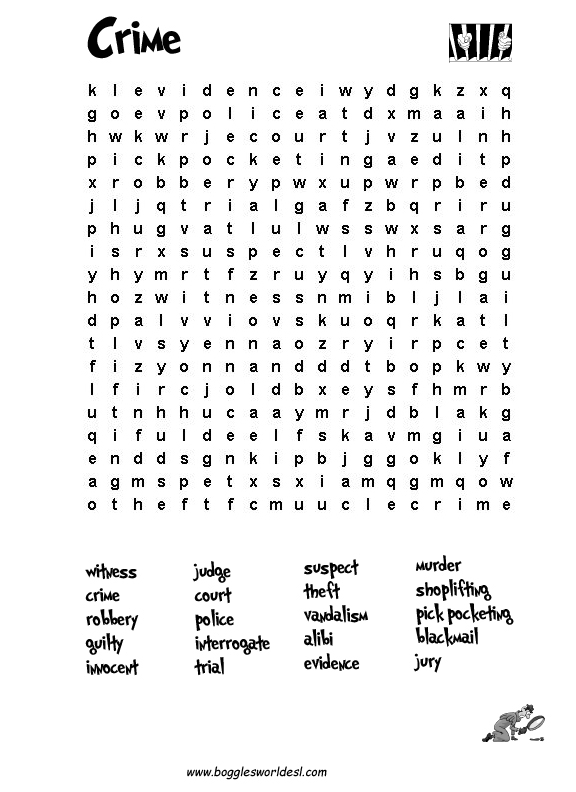middle school word search worksheet