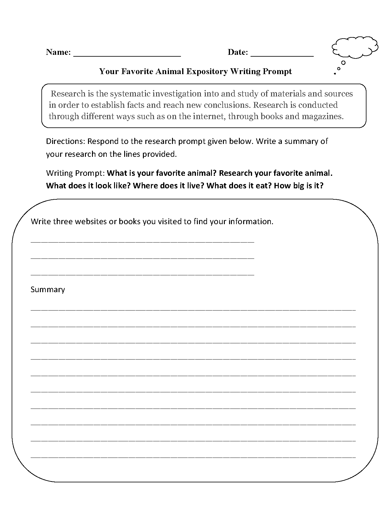 worksheets library | Writing Prompts Worksheets