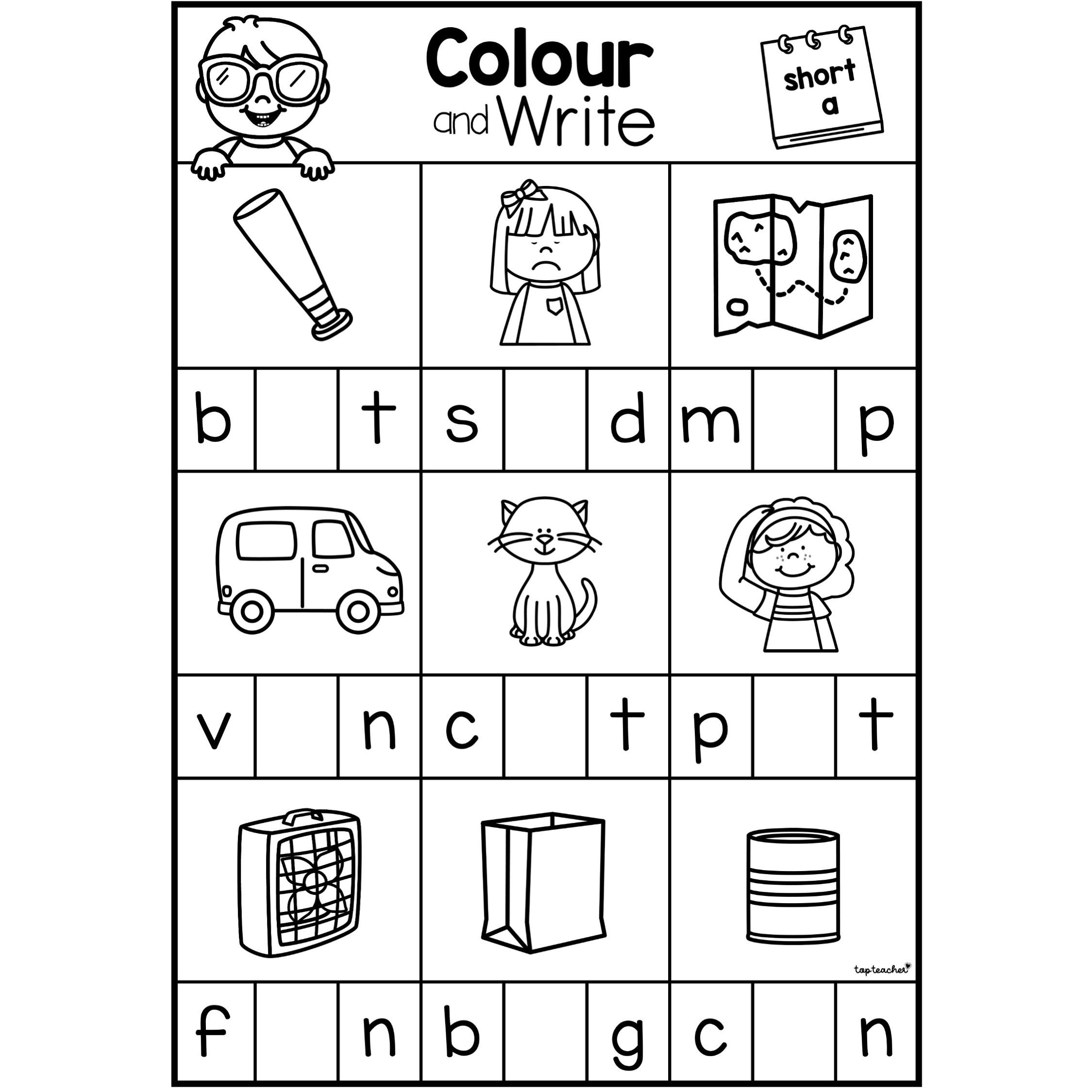 Free Printable Middle Sound Worksheets for Students