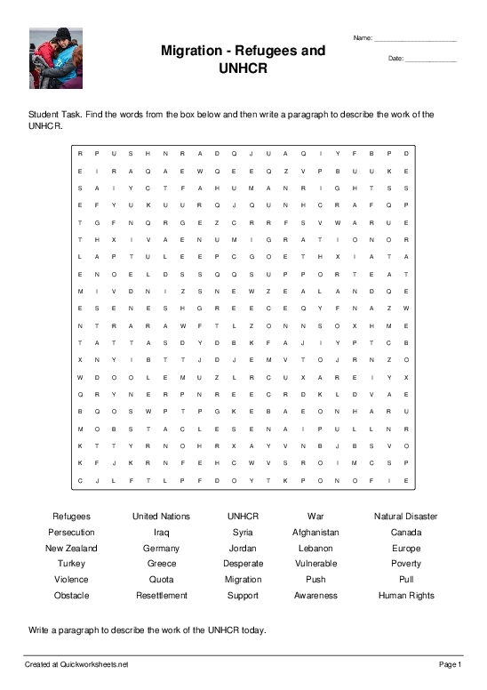 Migration - first part - ESL worksheet by Adelek