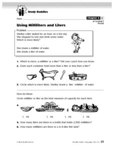 milliliters and liters worksheet