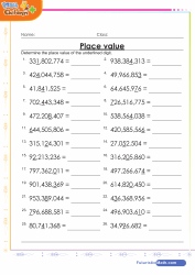 Math Place Value Games, Quizzes and Worksheets for kids