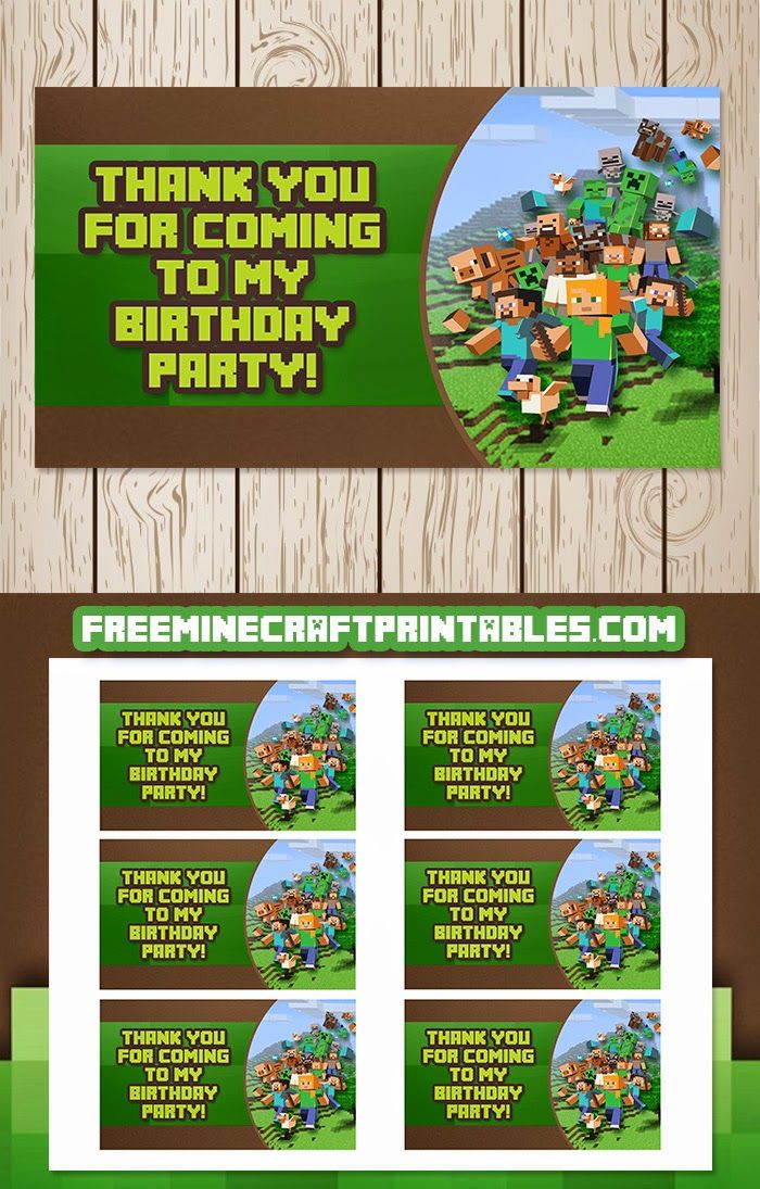 Download These Awesome FREE Minecraft Party Printables! | Catch My ...