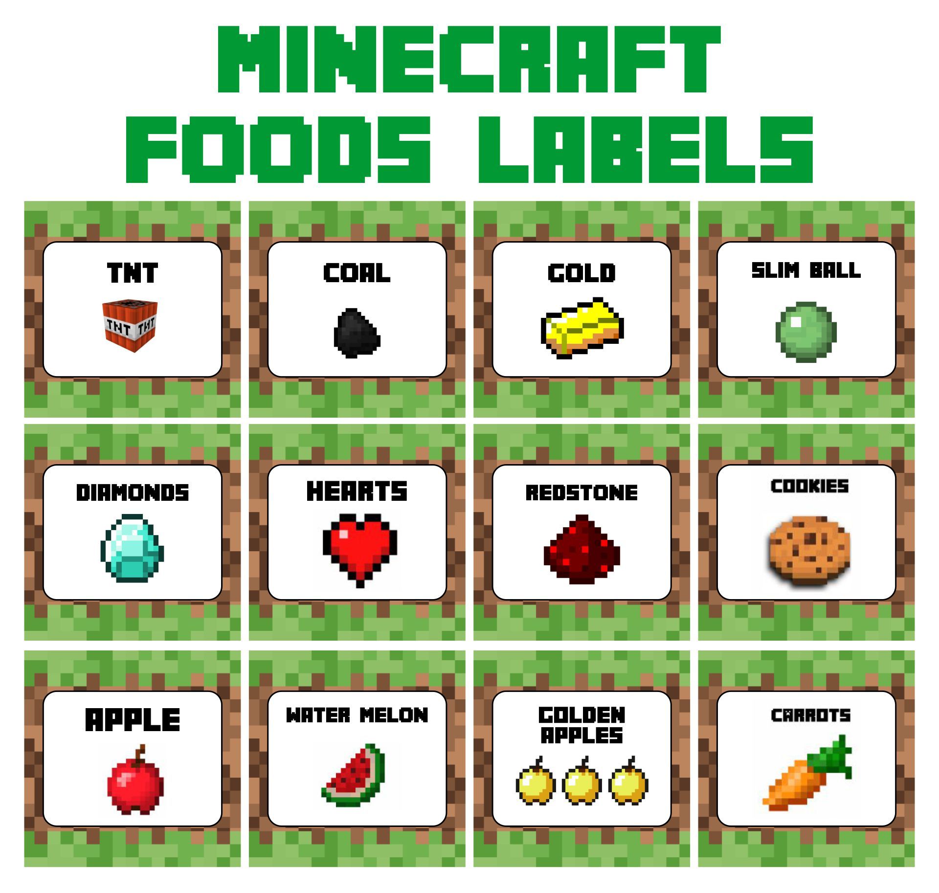 minecraft-party-planning-and-free-printables-merry-grace-worksheets-library for Minecraft Food Labels Free Printables MineCraft Party Planning and Free Printables — Merry + Grace ... - Worksheets Library for Minecraft Food Labels Free Printables