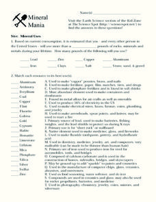 Mineral Mania Interactive for 7th - 9th Grade | Lesson Planet