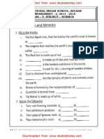CBSE Class 5 Science - Rock and Minerals PDF | PDF