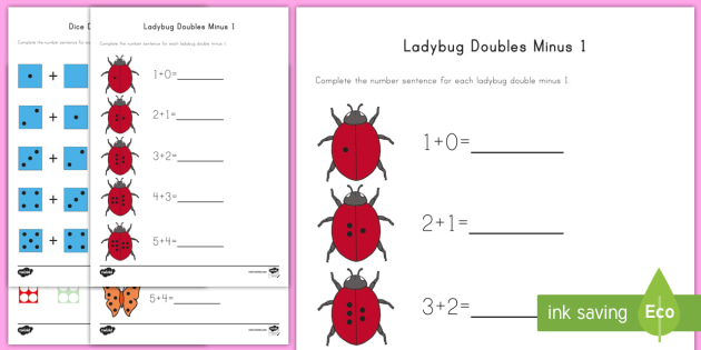 minus 1 worksheet