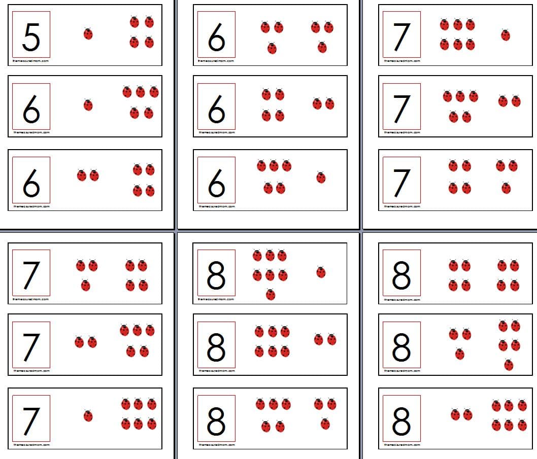 Missing Addend Activity: Ladybug flip cards! - The Measured Mom
