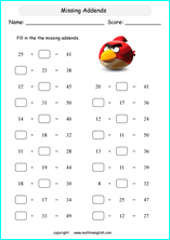 Addition math worksheets with math practice exercises and word ...