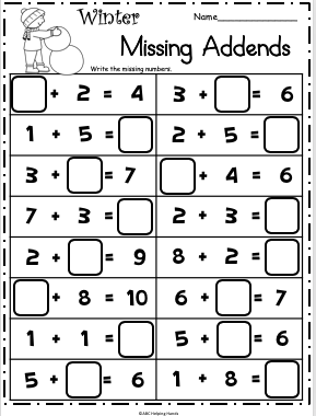 Free Kindergarten Math Addition Worksheet | Made By Teachers