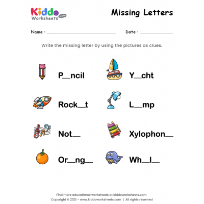 missing alphabet worksheet for kindergarten