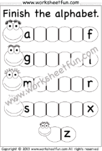 missing alphabet worksheet for kindergarten