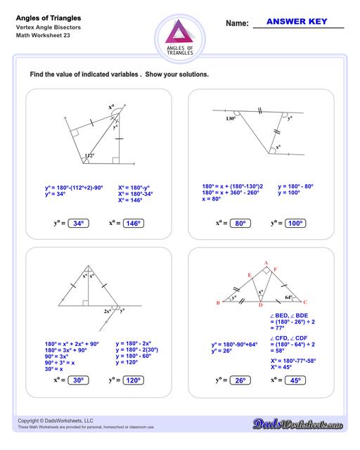 KS2 Missing Angles in Scalene Triangles Worksheet Twinkl Worksheets