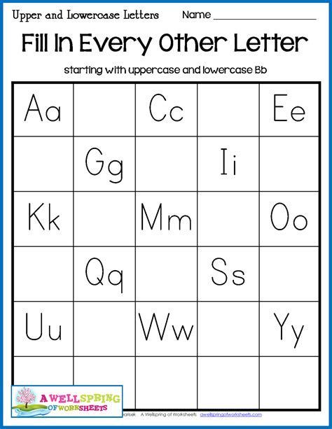 Missing Letters Worksheets 100