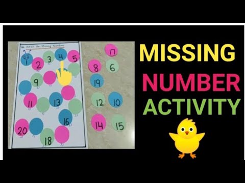 Missing numbers Activity 1 to 20 for kids#Missing numbers 1-20 for  kindergarten#Sheela Dey#Maths