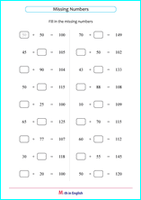 Grade 2 addition with missing numbers math school worksheets for ...