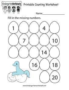 Find the Missing Number Worksheet for Kindergarten | Lesson Planet