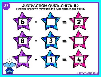 Missing Numbers in Equations Google Slides Distance Learning 1st ...