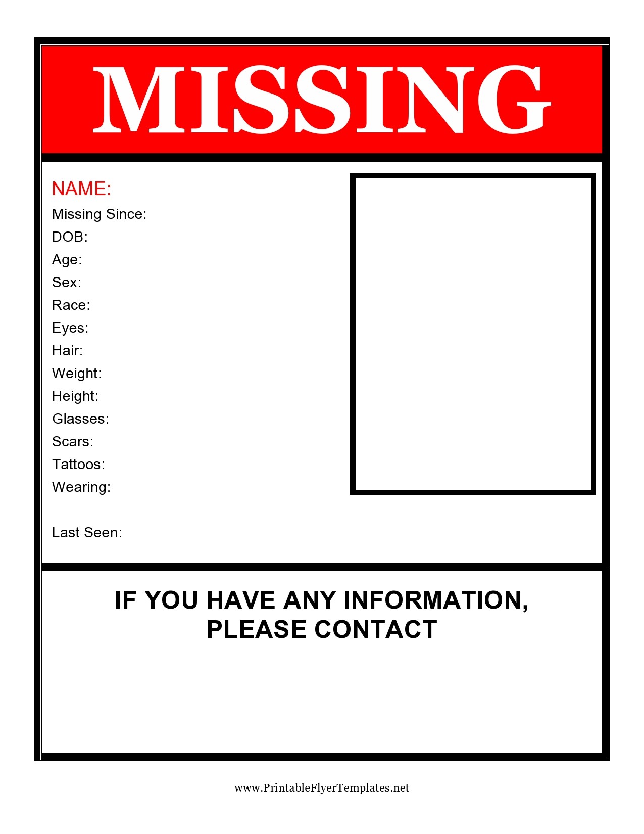 How do you find a missing person free - 41 Printable Missing ...