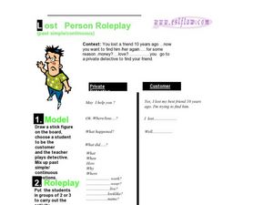 Lost Person Role-play Worksheet for 2nd - 6th Grade | Lesson Planet