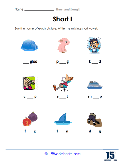 Short and Long I Worksheets - 15 Worksheets Library