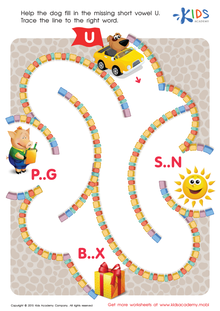 missing short vowel worksheet